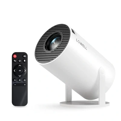 Afbeelding van LQWELL® Beamer, Mini Projector, Ondersteunt WiFi 5G, BT5.0 Met 11.0 Android OS, Automatische Trapeziumcorrectie, 220 Graden Hoek, 130 Inch Display Voor Telefoon/PC/Lap/Stick, 4K Thuisprojector HDMI