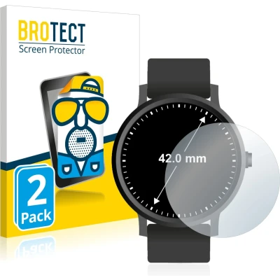 Afbeelding van BROTECT (2 Stuks) Antireflecterende Beschermfolie voor Horloges (Rond, ø: 42 mm) Anti Glare Screen Protector, Mat, Ontspiegelend