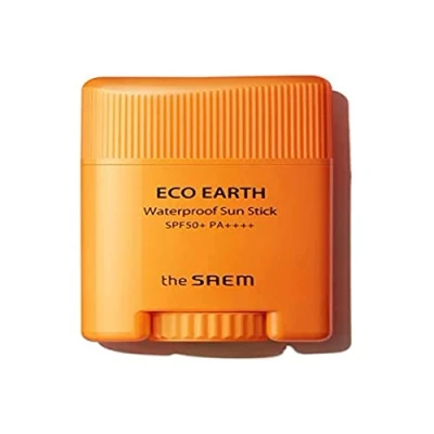Afbeelding van The Saem. Zonnebrandcrème in Stick. Eco Earth Waterproof Sun SPF 50. Beschermt tegen UV stralen. Waterbestendig. Verhelderend en anti aging. Langdurig.