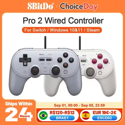 Afbeelding van 8Bitdo Pro 2 Wired Gamepad (Gray Edition)