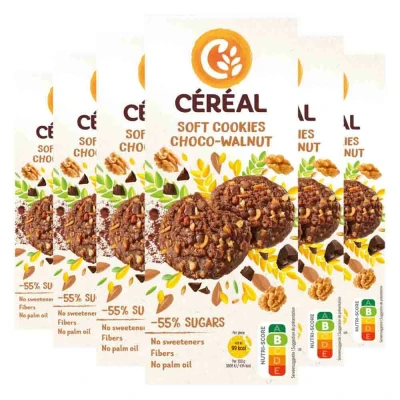 Afbeelding van 6x Céréal Soft Cookies Choco Walnut 138 gr