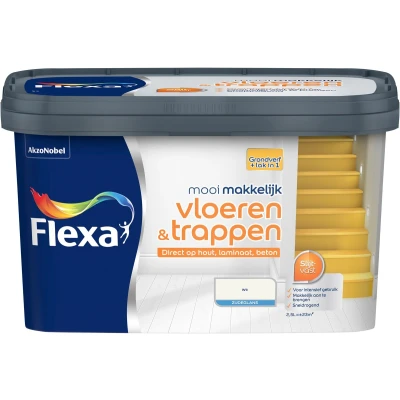 Afbeelding van flexa mooi makkelijk vloeren &amp; trappen wit 2.5 ltr