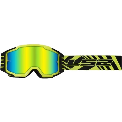 Afbeelding van LS2 crossbril Charger Pro fluor geel met iridium vizier