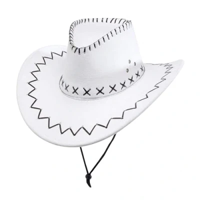 Afbeelding van W WIDMANN MILANO Party Fashion Cowboyhoed van kunstleer, ranger, sheriff, cowgirl, western