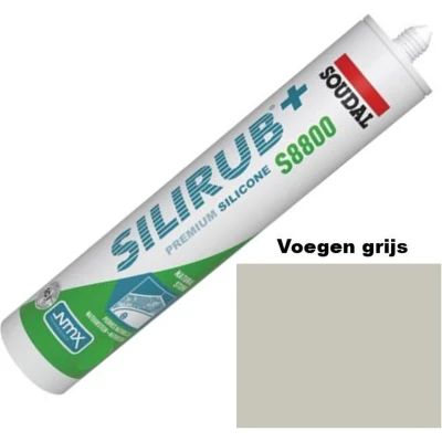 Afbeelding van Soudal Silirub+ S8800 Natuursteen Siliconenkit Voegengrijs 300 ml 120994
