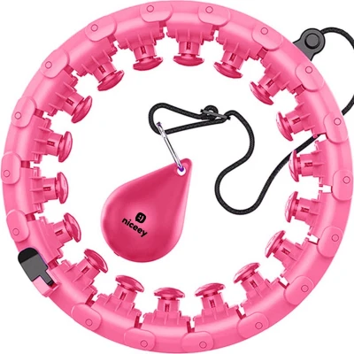 Afbeelding van Niceey Fitness Hoelahoep met Gewicht Roze