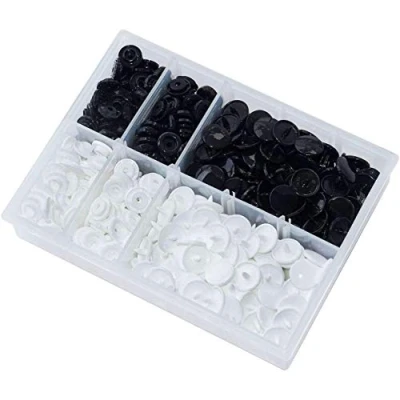 Afbeelding van KAM T5 100 Set drukknoppen, mooie plastic doos pakket