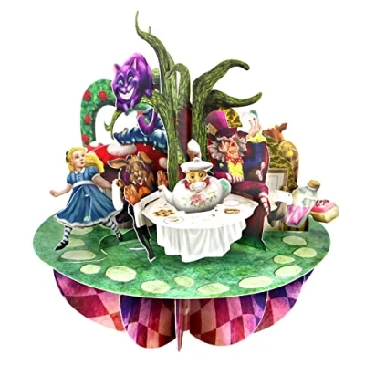 Afbeelding van Santoro Pirouette 3D wenskaart Alice in Wonderland