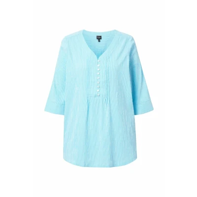 Afbeelding van Ulla Popken Tuniek, Dames, Maat: 42/44, Deep aqua