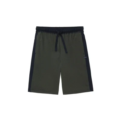 Afbeelding van TOM TAILOR heren pyjama of loungebroek donkergroen gestreept Maat: L