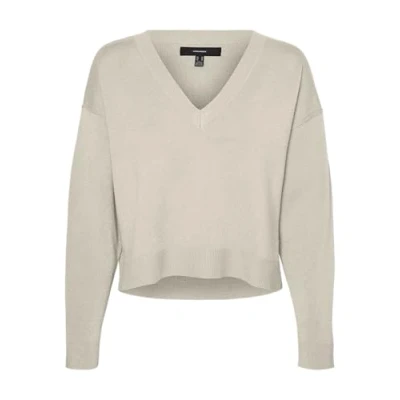Afbeelding van VERO MODA VMGOLD LINK LS V NECK CROPPED PULL. GA Dames Gebreide truien
