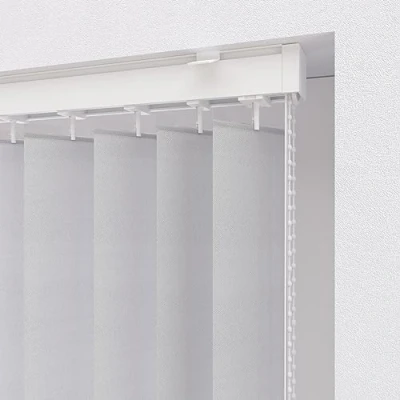 Afbeelding van Verticale lamellen rail 89mm White 280 x 4,4 cm