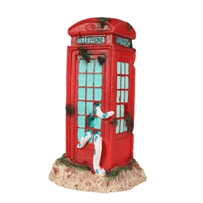 Afbeelding van Aqua Della Telefooncel Ornament Aquarium 9.5x9.5x17.5 cm Rood