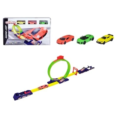 Afbeelding van Majorette Racing Loop Lanceerbaan Auto Launcher Looping en Springen 3 voertuigen inbegrepen Vanaf jaar 212051027