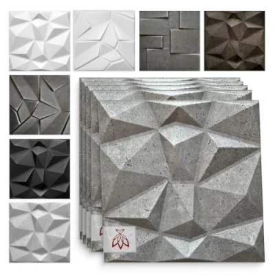 Afbeelding van 3D panelen van polystyreen XPS piepschuim decors plafondpanelen platen wanddecoratie wandbekleding 50x50cm 3 mm dikte (4m²)