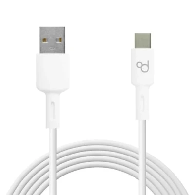 Afbeelding van OcioDual USB oplaadkabel type C, 1,5 m, 6 A, 148BA wit, snellader, snellader voor mobiele telefoons, smartphones, tablets