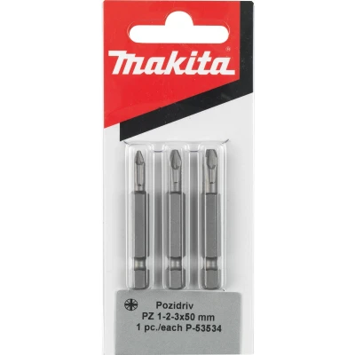 Afbeelding van Makita Schroefbit Pozidriv 1 + 2 3 x 50 mm P 53534