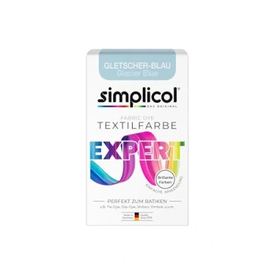 Afbeelding van simplicol Textielverf expert gletsjer blauw, perfect voor batiken en creatieve doe het zelf kleuren, 150 g