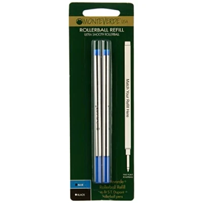 Afbeelding van Monteverde Fine Point Refill voor S.T Dupont Rollerball Pennen Blauw (Pack van 2)