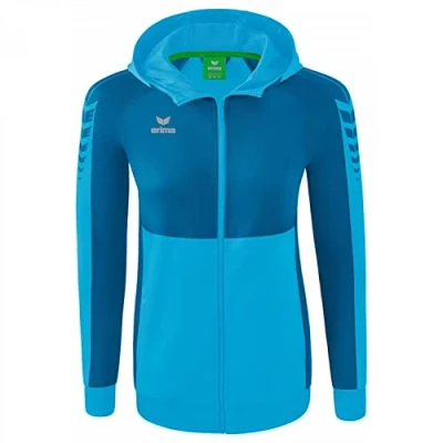 Afbeelding van Erima Six Wings trainingsjack met capuchon dames new royal/geel