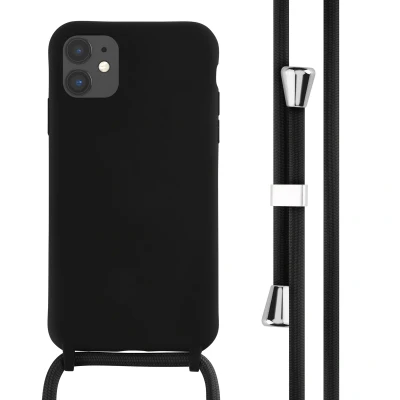 Afbeelding van Apple iPhone 11 Hoesje Siliconen en TPU (zacht) imoshion Softcase/Backcover Zwart Telefoonhoesje