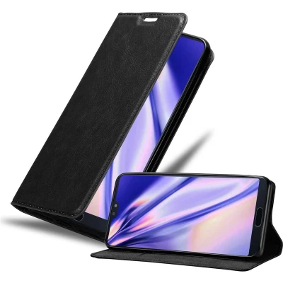 Afbeelding van Cadorabo Hoesje geschikt voor Huawei P20 PRO / PLUS in ZWARTE NACHT Beschermhoes Case magnetische sluiting Cover