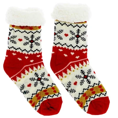 Afbeelding van Unique Living Kerstsok Reindeer Dessin 4 Maat 39 41
