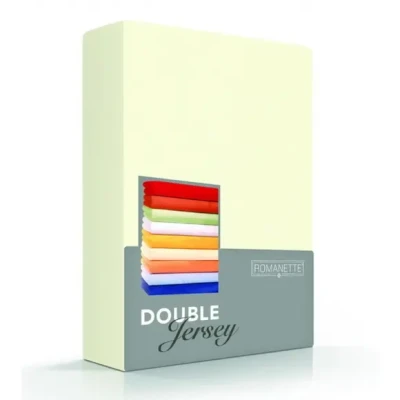 Afbeelding van Double Jersey Hoeslaken Romanette Ivoor 1 persoons (80/90 x 200/210/220 cm)