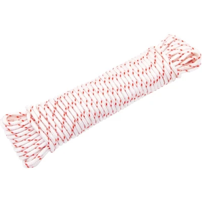 Afbeelding van vidaXL Trekkoord startkoord wit en rood Ø5 mm 10 m nylon