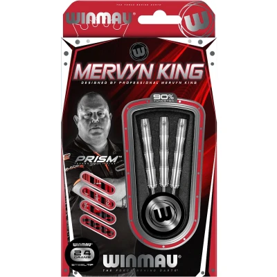 Afbeelding van WINMAU Mervyn King Signature Edition Onyx: Steeltip Tungsten Dartpijlen Professioneel 24g