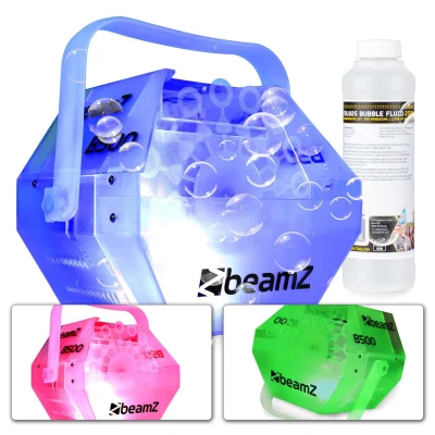 Afbeelding van BeamZ B500LED bellenblaasmachine + 250ml bellenblaasvloeistof