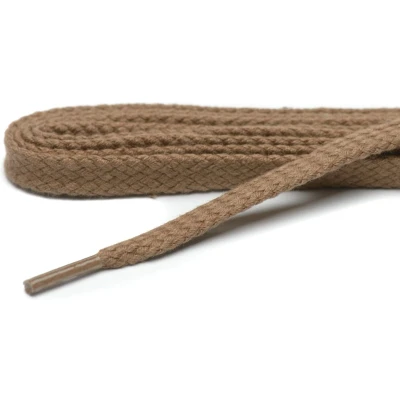 Afbeelding van Schoenveters leverbeige veters plat dikte 5 mm 90 cm