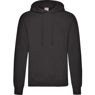 Afbeelding van Fruit Of The Loom Heren Sweatshirt Met Capuchon / Hoodie (Zwart)