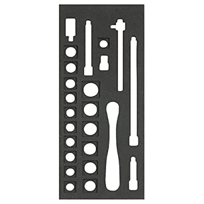 Afbeelding van Bahco Foaminlay Fit&amp;Go 1/3 met doppen en toebehoren 3/8&quot; 24 delig FF1E2101