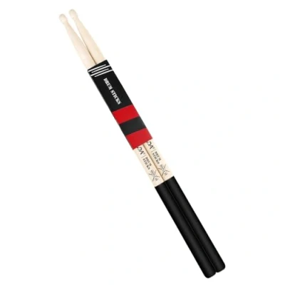 Afbeelding van Drumsticks voor drums, natuurlijk massief hout, gewichtsgebalanceerd, antislip grip, live performance en drumstel oefenaccessoires, percussiedrumsticks professionele beginners (1 paar, 5B esdoorn