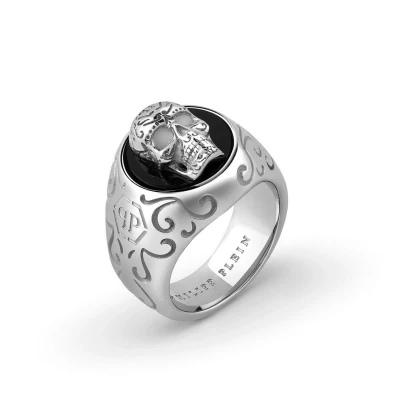 Afbeelding van Philipp Plein Herenring roestvrij staal zilver Elite PJNEA01R