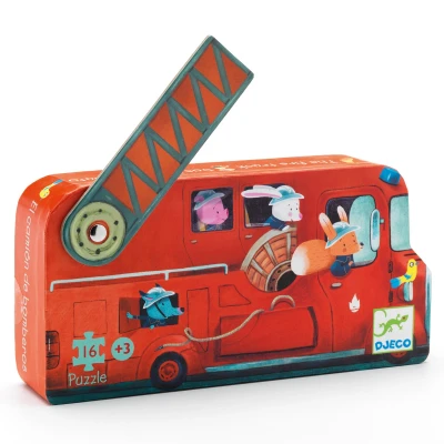 Afbeelding van Djeco puzzel de brandweerwagen (16st)