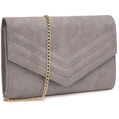 Afbeelding van Miss Lulu Clutch Dames, Elegante Enveloptas, Vegan Suède Handtas Kleine Envelop Crossbody Schoudertas Avondtas