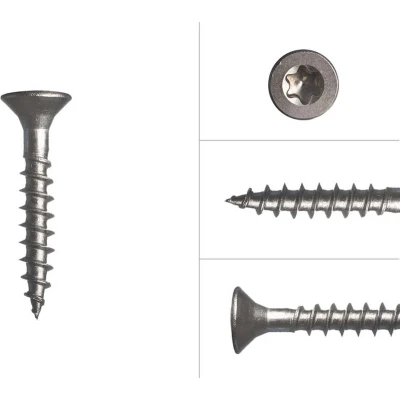 Afbeelding van Spaanplaatschroeven RVS A2 4 x 16 mm Torx 20 200 Stuks