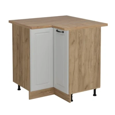 Afbeelding van Vicco Hoekkast R Line, Wit Landhuis/Krachtige Eik goud, 75.6 cm , WB