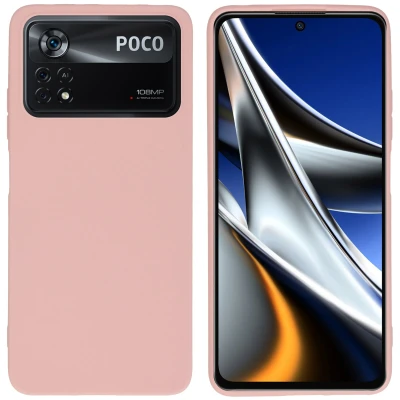 Afbeelding van Xiaomi Poco X4 Pro 5G Hoesje Siliconen en TPU (zacht) iMoshion Softcase/Backcover Lichtroze Telefoonhoesje