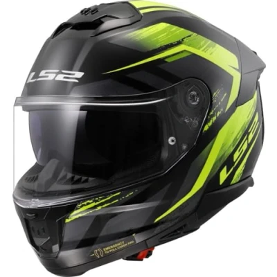 Afbeelding van LS2 Helm Stream II FF808 zwart / fluor geel maat M
