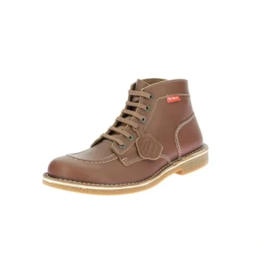 Afbeelding van Kickers Kickstoner Veterboots camel, Heren, Maat: 45, Camel Leer