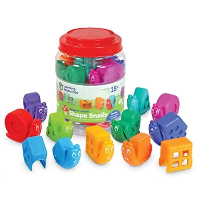 Afbeelding van Learning Resources Snap n Learn Vorm Slakken Speelgoed 20 Stukken Set, Veelkleurig