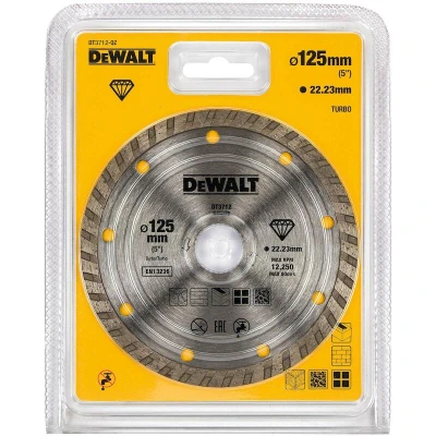 Afbeelding van DeWalt Accessoires Diamantblad, turbo, Ø125mm/22.2mm, universeel DT3712 QZ