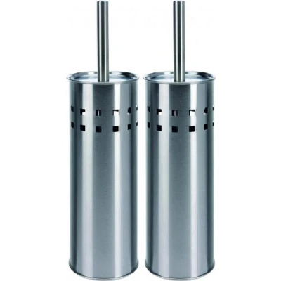 Afbeelding van 2x RVS wc borstel houder 39 cm Toiletborstels