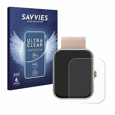 Afbeelding van Savvies (6 Stuks) Schermbeschermer voor Mutoy Smartwatch 1.83&quot; Screen Protector Ultra Transparant