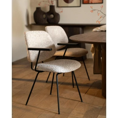 Afbeelding van Eleonora Stoel Jon met armleuning Beige