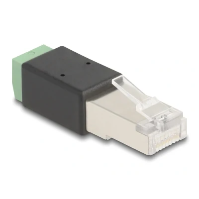 Afbeelding van Delock RJ45 Stecker zu Terminalblock Adapter 2 Pin HQ products