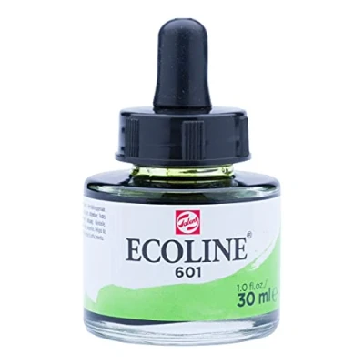Afbeelding van 3x Talens Ecoline waterverf flacon van 30 ml, lichtgroen